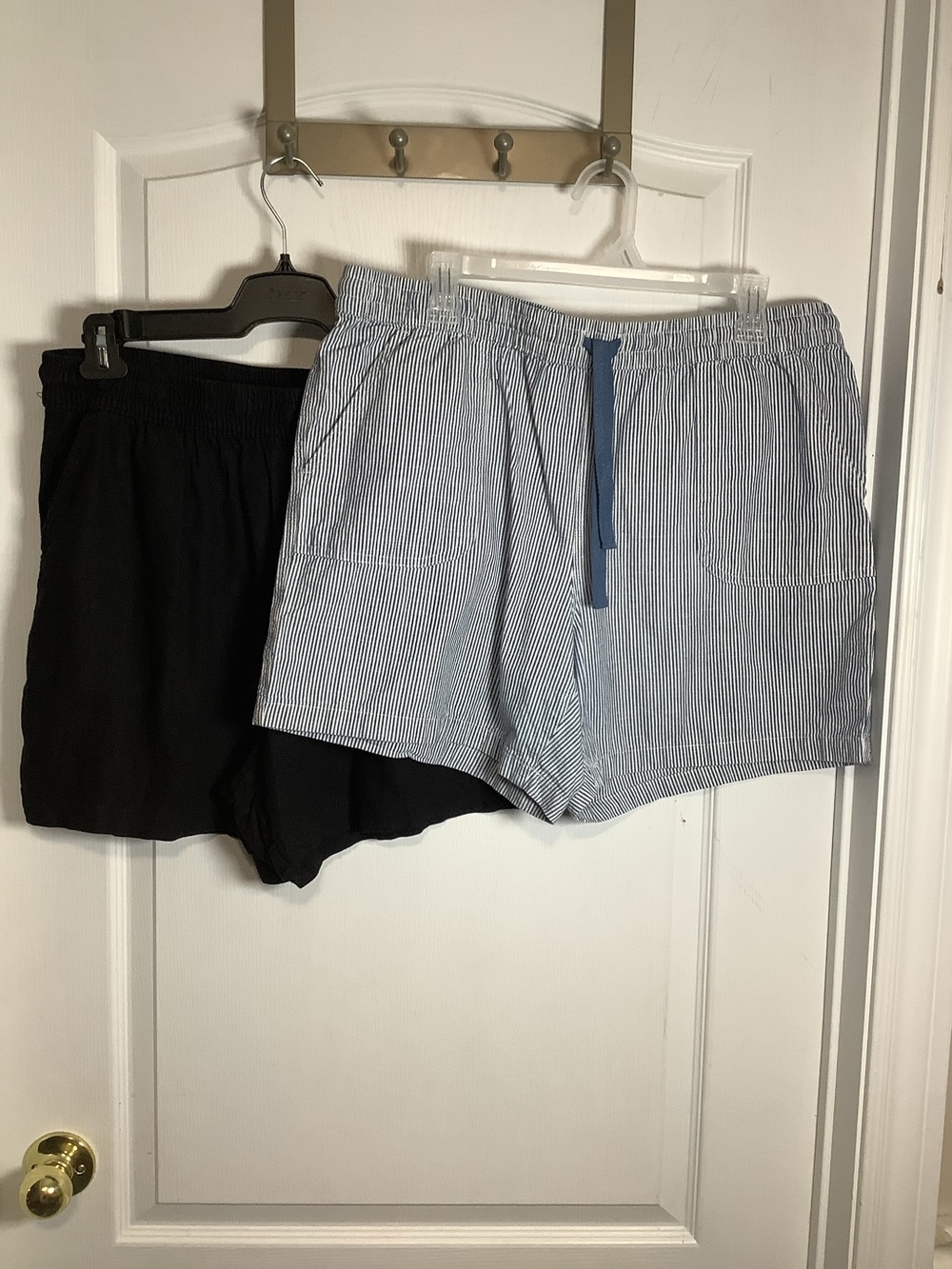 Bundle of striped cotton shorts and linen blend shorts
